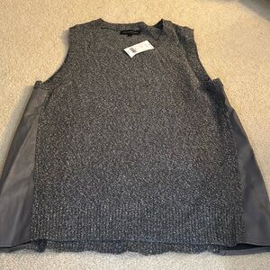 Banana republic sweater vest with synthetic leather side panels